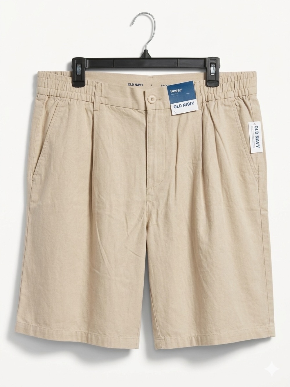 Old Navy Men’s Khaki Elastic-Waist Flat-Front Shorts